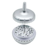 Moulin à herbes et épices rotatif à dents affûtées, 4 pièces détachables, décompression, accessoires pour fumeurs, logo personnalisé