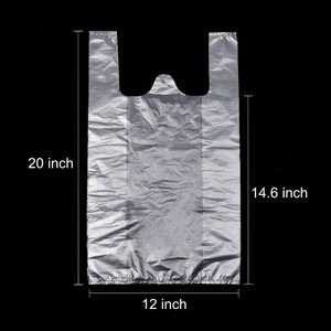 Leak-Proof HDPE Vest Garbage <b>Bags</b> with Drawstring - <b>20L</b> Kitchen Trash <b>Bags</b> - Product Image 4