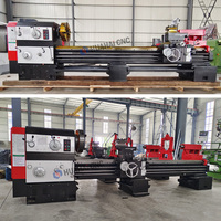 Tour horizontal manuel robuste Hua Hai CW6180x3000, tour d'établi universel, mandrin à 4 mors, diamètre max. 1000 mm, 2000 kg, 220V/380V