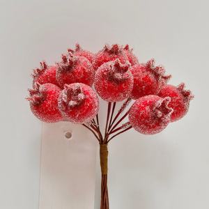 Decoración Navideña para <span class=keywords><strong>el</strong></span> Alféizar de la Ventana, <span class=keywords><strong>Granada</strong></span> Artificial Escarchada con Efecto de Hielo Realista - Product Image 5