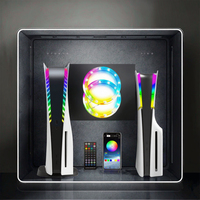 Kit de bande lumineuse LED RGB DIY avec télécommande IR pour P // S5 Slim 8 couleurs et 400 effets pour Playst // ation 5 accessoires de console