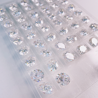 Pierre de moissanite synthétique SICGEM, taille ovale, clarté VVS1, couleur D, pour pierres centrales de bijoux