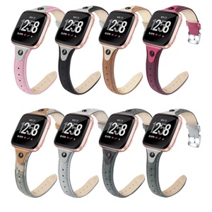 Nouvelle mode <span class=keywords><strong>Bracelet</strong></span> intelligent <span class=keywords><strong>Bracelet</strong></span> accessoires pour <span class=keywords><strong>Fitbit</strong></span> <span class=keywords><strong>Versa</strong></span> <span class=keywords><strong>2</strong></span>/<span class=keywords><strong>Versa</strong></span> Lite/<span class=keywords><strong>Versa</strong></span> <span class=keywords><strong>Bracelet</strong></span> de montre en <span class=keywords><strong>cuir</strong></span> de toile - Product Image 1