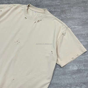 T-shirt surdimensionné streetwear unisexe de printemps personnalisé de haute qualité chemise en coton poids lourd Boxy t-shirt vierge pour hommes - Product Image 3