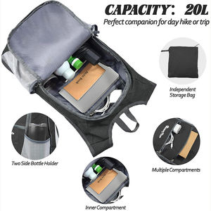 Free Sample Custom Logo 20-25L Foldable Sports Backpack for Outdoor Waterproof Travel Daypack Soft <b>Hiking</b> <b>Bag</b> - Product Image 6