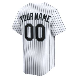 Maillot de baseball unisexe en polyester 100 % à rayures fines, idéal pour Chicago # 88 Luis Robert Jr. # 35 Frank Thomas Transfert thermique - Product Image 3
