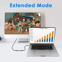 QGeeM USB C ke Mini 8K60Hz Thunderbolt 3 ke Mini Adapter untuk iPhone 15/16/17 Series MacBook Air/Pro