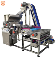 Machine automatique TUORONG pour la saupoudrage de noix et l'application uniforme de chocolat sur les snacks enrobés de chocolat et de caramel
