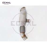 Ecnal pour BMW G30 540i B58 2018-2023, Downpipe catalyseur haute performance en acier inoxydable de 1,5 mm avec bouclier thermique