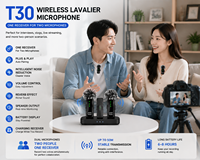 Microphone Lavalier Sans Fil pour iPhone, Android, Appareil Photo Reflex Numérique, Smartphone, Jeux, Enregistrement Vidéo YouTube, Streaming