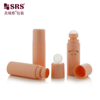 Botol Roll On PP 90ml dengan Roller Baja, Silinder Matte, Wadah Minyak Esensial Kosmetik, Tutup Sekrup