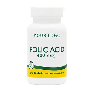 Özel etiket folik asit metilfolat Tablet sağlıklı üreme sistemi folik asit kapsül takviyesi teşvik