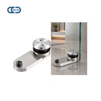 Butée de porte battante en acier inoxydable avec charnière et limiteur de pivot pour portes en verre - Conception durable pour hôtels et appartements