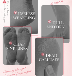 Maschera Esfoliante e Nutriente per <span class=keywords><strong>Piedi</strong></span> 35g al Gusto Pesca, Ciliegia e Aloe con Niacinamide per Pelle Morta e <span class=keywords><strong>Calli</strong></span> - Product Image 4