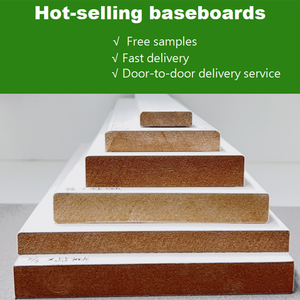 عينة مطلية بقوالب Mdf من خشب الصنوبر الأبيض ، قوالب ديكور داخلي حديثة ، قولبة قاعدية مقاومة للماء - Product Image 4