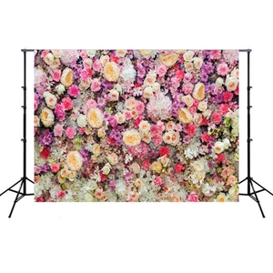 Toile de fond de photographie murale de fleurs de 2,1 m x 1,5 m, fond photo floral de printemps, rose, pour baby shower, mariage, <span class=keywords><strong>studio</strong></span> de photographie - Product Image 3
