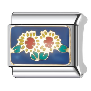 Venta caliente 9mm de una sola sección estilo italiano patrón clásico DIY pulsera de acero inoxidable Chapado en plata joyería transfronteriza - Product Image 5