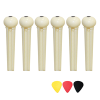 Ivory and Black Fixed String Bridge Pins for Nail Guitar Stringed Instruments Parts & Accessories