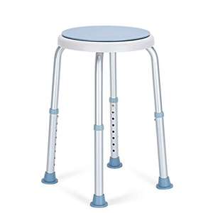 360 Degree <b>Rotating</b> Aluminum Alloy Shower <b>Chair</b> Tool-Free Adjustable Anti-Slip Rubber Tips Modern Design - Product Image 4