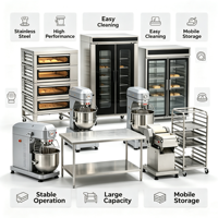 Nouveau Four à Convection Électrique Commercial et Industriel en Acier Inoxydable XY avec Étuve de Cuisson, Pétrin, Laminoir et Table de Travail