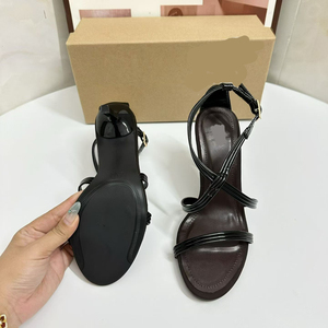Sandales à talons hauts décontractées pour femmes, avec bride fine, style été 2025, talons ouverts à l'arrière - Product Image 5