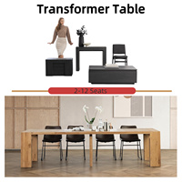 Table à manger extensible, table console transformable pour 2 à 12 personnes, table de salle à manger gain de place pour appartements et maisons