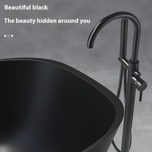 Luxury High Quality Brass <strong>Bath</strong> <strong>Shower</strong> <strong>Faucet</strong> Freestanding Bathtub <strong>Faucet</strong> Hotel Bathroom Black or Chrome in Stock