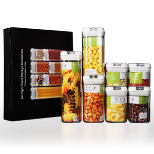 Kitchen Kitchen Stackable Sugar Flour Cereal Canisters Plastic Dry Food Storage Kitchen Pantry Organization Airtight Food Storage Containers Set
