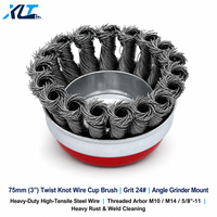 High Performance Factory Direct Supply 75mm Chinese Grinder Twisted Wire Brush Polishing for Rust Removal Descaling OEM ODM OBM