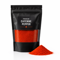 Poudre de piment rouge de Cayenne moulu, certifiée ISO, résistante à la chaleur, ingrédient de cuisine