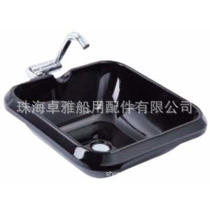 Lavabo carré en acrylique noir pour camping-cars et yachts 360*360*120mm Matériel PP Modèle GR-Y005 - Product Image 4