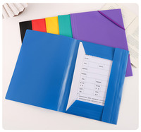 Carpeta de Archivo A4 con Clip de PP Grueso, Cierre de Cordón Elástico, Impresión UV, Colores Surtidos, Uso en Oficina y Escuela, Logotipo Personalizable, MOQ Bajo