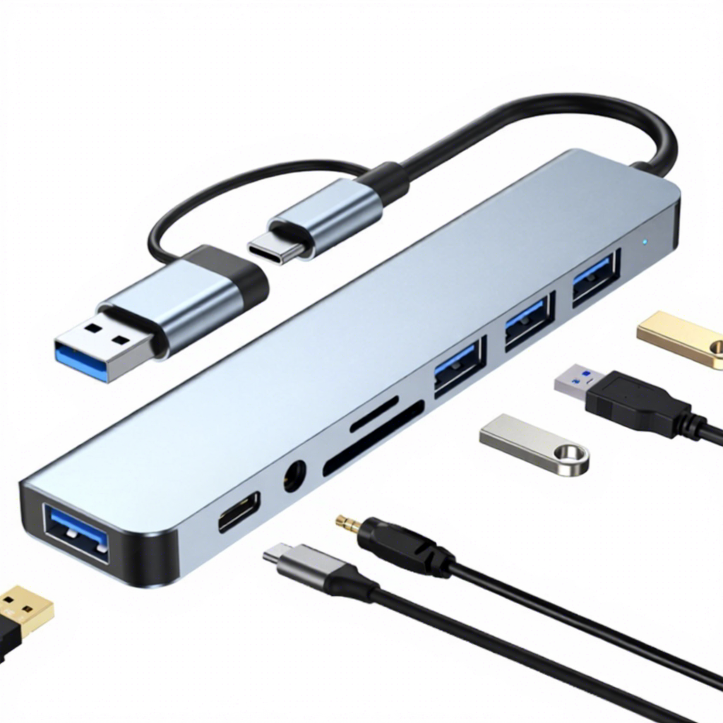 Argent huit en un à double tête