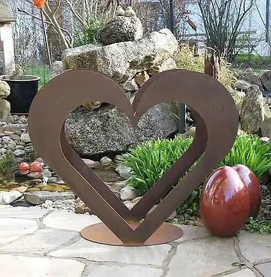 Corten Steel Flower Metal Wall Planter Pot Box With Heart Shape