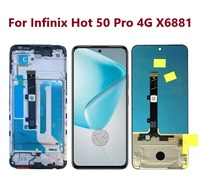 Écran tactile AMOLED avec cadre pour Infinix Hot 50 Pro+ 4G X6880, compatible avec le modèle de téléphone portable Plus 5G