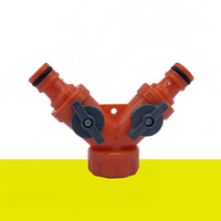 LSP113 séparateur de tuyau d'eau en plastique à 2 voies connecteur de tuyau d'arrosage de jardin avec robinet d'arrêt d'arrosage pour aménagement paysager séparateur de tuyau en Y