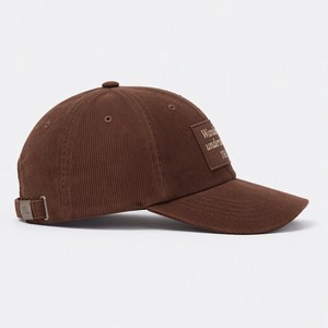 Wholesale Custom Logo Woven Patch 6 Panel Corduroy Adjustable Snapback Cap Luxury <b>Flat</b> Brim Fabric <b>Hat</b> Manufacturer - Product Image 3