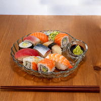 Plat en forme de coquille pour vinaigre, sauce soja, wasabi, sushi, petit-déjeuner, salade, dessert, dîner
