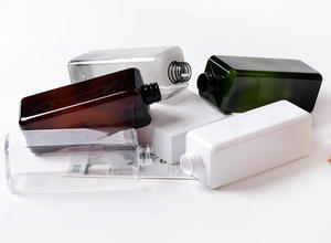 Botella de Aluminio Cuadrada de Alta Gama Personalizada con Cabezal Dosificador para Champú, Gel de Ducha y Acondicionador para el Cabello, para Dispensar Cosméticos - Product Image 2