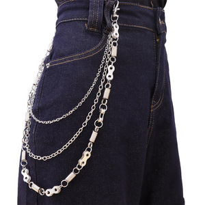 Stainless Steel Multi Layer Metal Pants <b>Chain</b> Hip Hop Punk Style <b>Waist</b> <b>Chain</b> For Men Street Fashion Accessory - Product Image 6