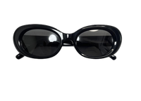 Lunettes de soleil en bio-acétate de luxe, verres CR39, monture épaisse ronde, lunettes de soleil ovales œil de chat, en acétate épais