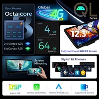 XTRONS 12,3 "Pantalla de coche Android 13 Octa Core Carplay Android Auto 4G LTE Navegación GPS para BMW X5 E70 X6 E71 2007-2010