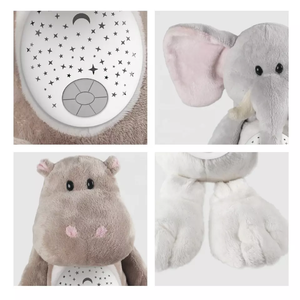 Vendita calda ippopotamo peluche giocattoli <span class=keywords><strong>Baby</strong></span> Night Light Star Projector giocattolo per bambini musica Sleep Soother <span class=keywords><strong>Baby</strong></span> lenitivo Comfort Toy - Product Image 5