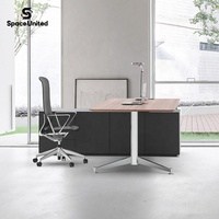 Escritorio Ejecutivo Ergonómico de Madera Sólida de Alta Gama Moderno SpaceUnited