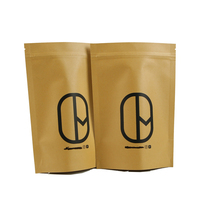 Sachets Doypack Refermables en Papier Kraft Brun Blanc pour Aliments, Poudre, Thé, Café – Emballages Zippés à Fond Plat