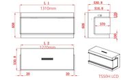 Cheminée électronique holographique LED haut de gamme de 50 pouces, à faible consommation d'énergie, faible entretien, avec simulation de flamme réglable