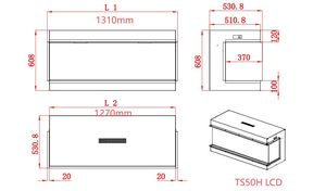 <span class=keywords><strong>Chimenea</strong></span> Electrónica LED Holográfica de 50 Pulgadas de Alta Gama, Eficiente Energéticamente, Bajo Mantenimiento, Simulación de Llama, Ajustable - Product Image 6