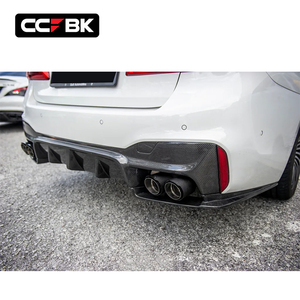 Para BMW <span class=keywords><strong>G30</strong></span> G31 520i 530i 540i 540d 550i 550d 2017-2020, Difusor Trasero Inferior de Parachoques de Fibra de Carbono Seca Estilo 3D, Cubierta de Divisores Laterales - Product Image 3