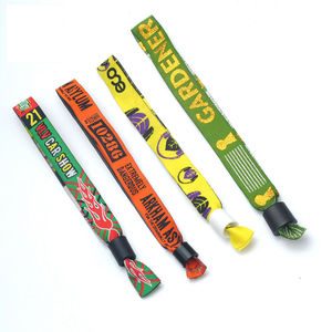 Promotion Gift Custom logo Wholesale Event Festival <strong>Wristbands</strong> Woven Polyester Bracelets <strong>Fabric</strong> Wrist Bands - Product Image 6