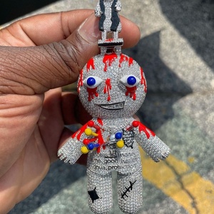 Trang Sức Nam HipHop Tùy Chỉnh Sang Trọng Mặt Dây Chuyền Nam Vàng 10K 14K 18K Hình <span class=keywords><strong>Robot</strong></span> Tùy Chỉnh Mặt Dây Chuyền Kim Cương - Product Image 6